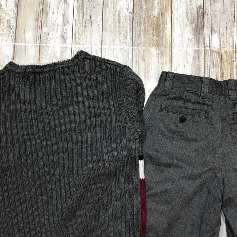 𝅺GYMBOREE 6 All‎ Aboard Holiday Sweater TCP Pants